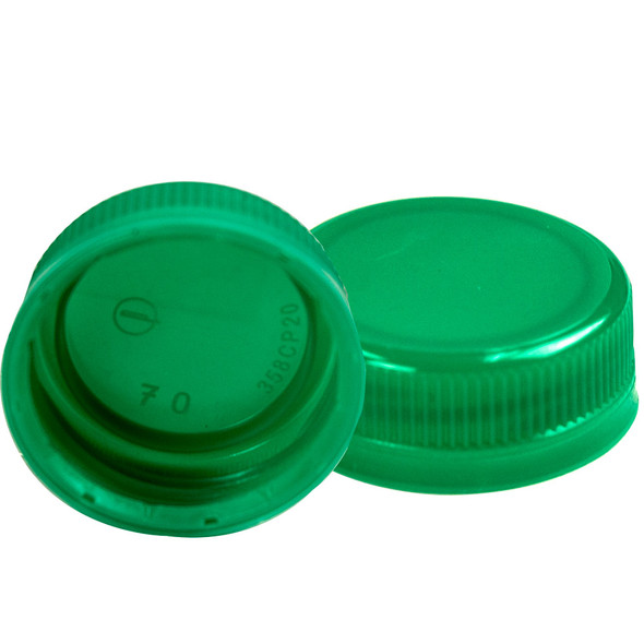 US Plastic 70576 Tamper Evident Screw Cap, Green (12pcs/pkg)
