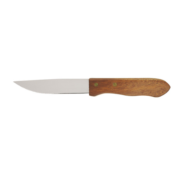 Walco 640527 Steak Knife, 5", Jumbo Pointed Tip, Wood Handle (12/box)