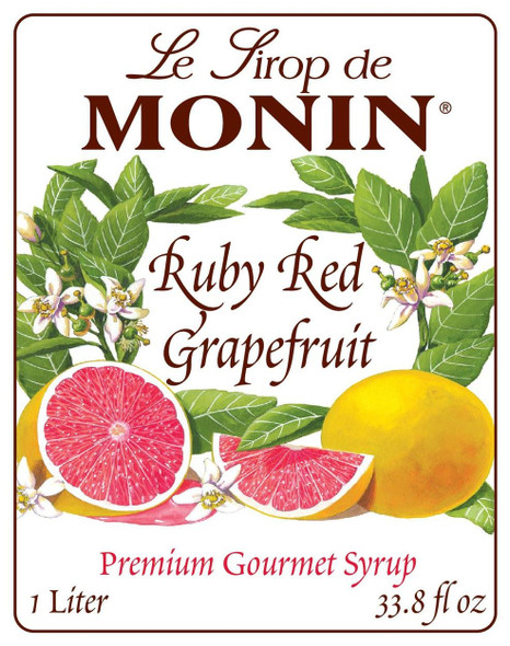 Monin Ruby Red Grapefruit Syrup, 1 Liter Monin Ruby Red Grapefruit Syrup, 1 Liter