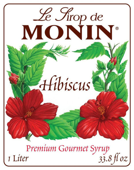 Monin Hibiscus Syrup, 1 Liter
