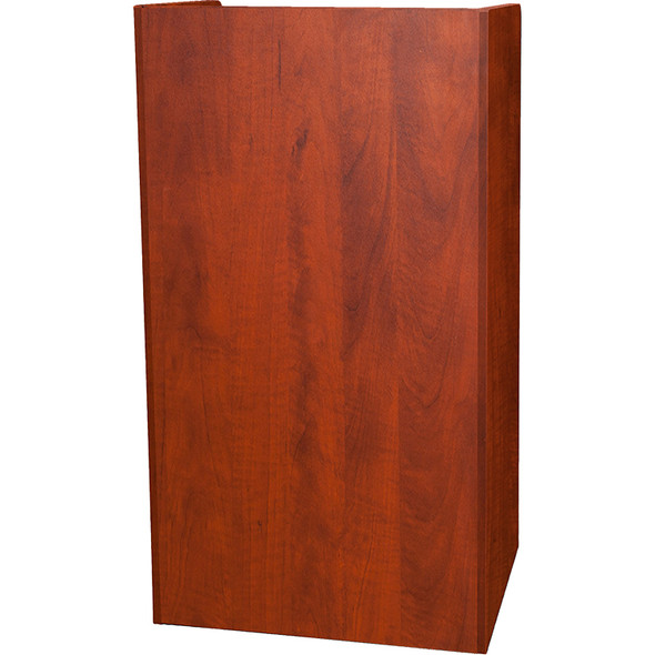 Oak Street M8810-CH 24.5" Cherry Hostess Station with Shelf & Casters