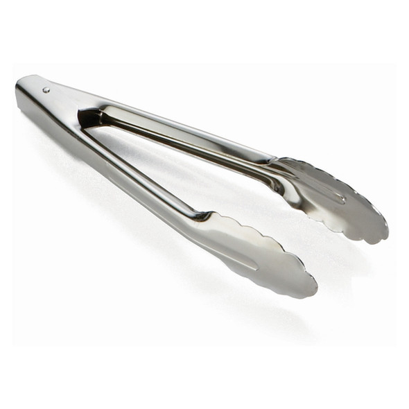 Tablecraft 74 Utility Tongs, 9-1/2", Standard Weight, Stainless Steel