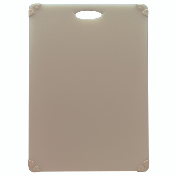 Tablecraft CBG1824AWH Grippy Cutting Board with Handle, 18"x24"x1/2", White