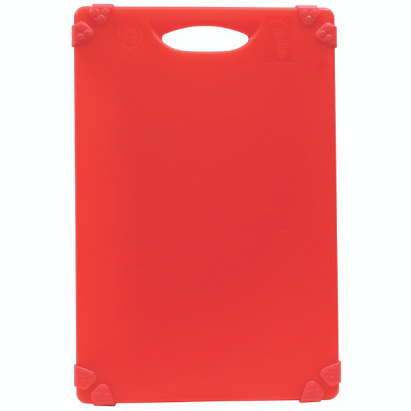 Tablecraft CBG1824ARD Grippy Cutting Board with Handle, 18"x24"x1/2", Red