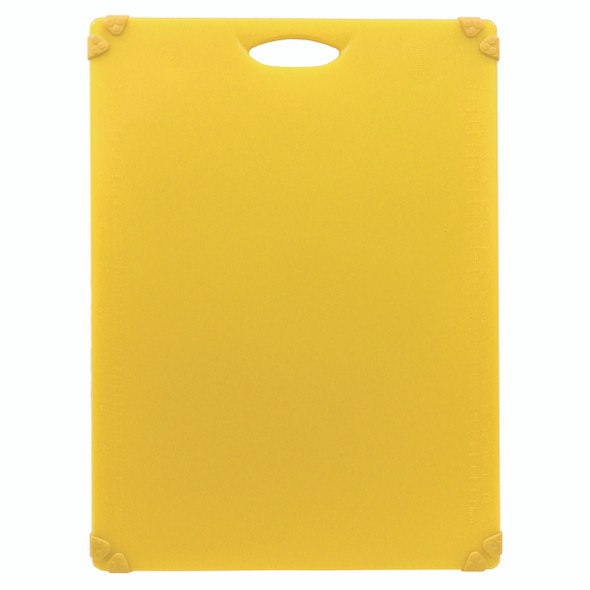 Tablecraft CBG1824AYL Grippy Cutting Board with Handle, 18"x24"x1/2", Yellow