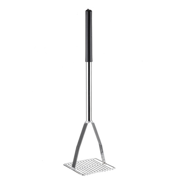 Tablecraft 2455 Bean Masher, 6" Square Face, 24"L, Black Vinyl Handle