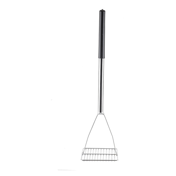 Tablecraft 2455 Bean Masher, 6" Square Face, 24"L, Black Vinyl Handle