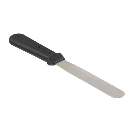 Tablecraft 10937 Icing Spatula, 6", Black Plastic Handle