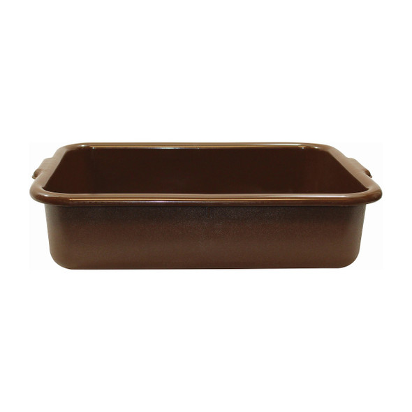 Tablecraft 1529BR Polyethylene Brown Bus Box, 21-1/2" x 15-3/4" x 5"