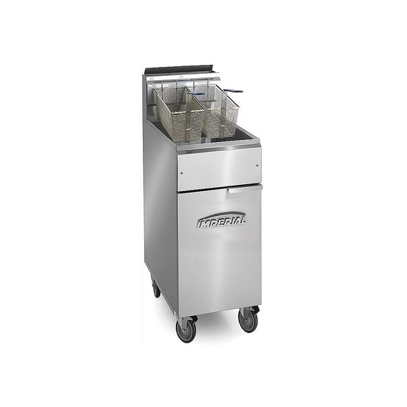 Imperial IFS-50-OP-NG 50 Lb. Gas Open Pot Fryer, Stainless Steel, Natural Gas