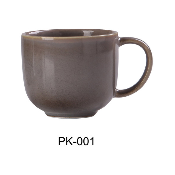 Yanco PK-001 Peacock Coffee Cup, 8 oz., Grey (36/Case)