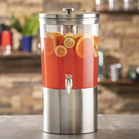 Tablecraft 10450 2.5 Gallon Straight Sided Upscale Beverage Dispenser