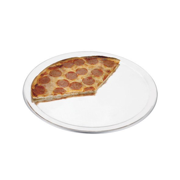 Browne 5730032 Aluminum Pizza Pan, 12", Wide Rim, Beaded Edge