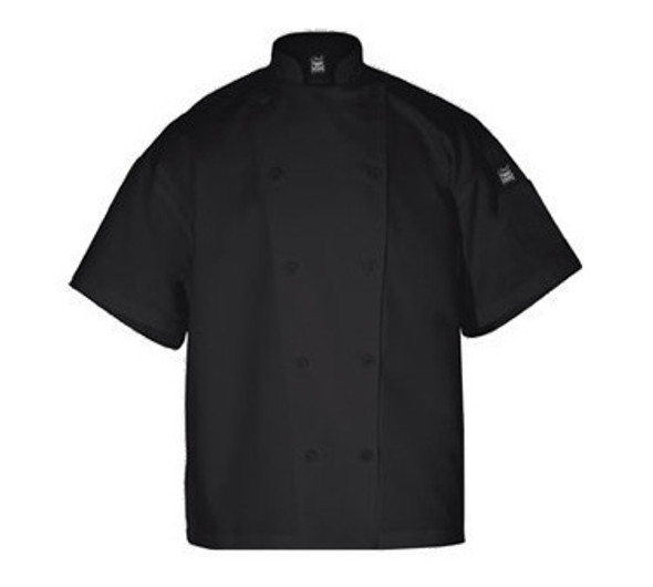 Chef Revival J005BK-2X Classic Chef's Jacket, Short Sleeve, Black, 2X-Large