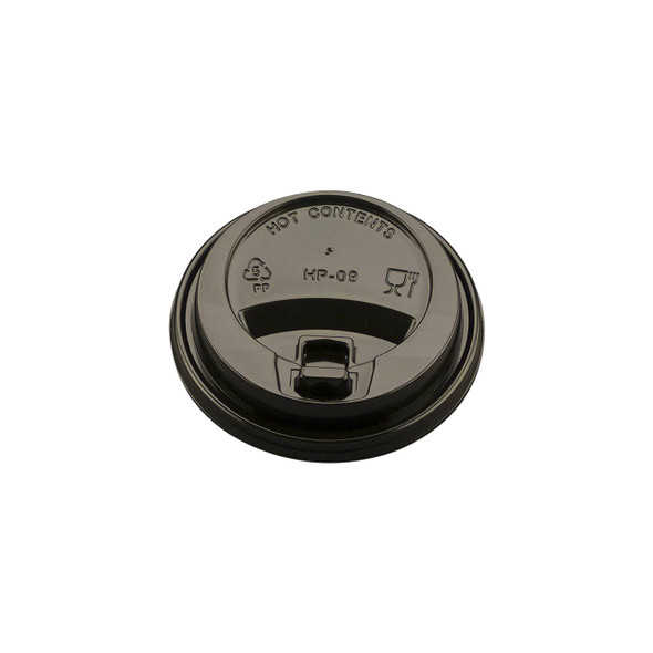SuperPak PCLID8 Paper Hot Cup Dome Lid, Black, 8oz (1000/Case)