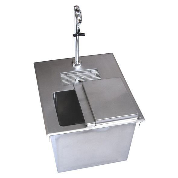 BK BK-DIWSBL-2118X-P-G Drop-in Ice Bin with Water Station, Lid and Faucet BK BK-DIWSBL-2118X-P-G Drop-in Ice Bin with Water Station, Lid and Faucet