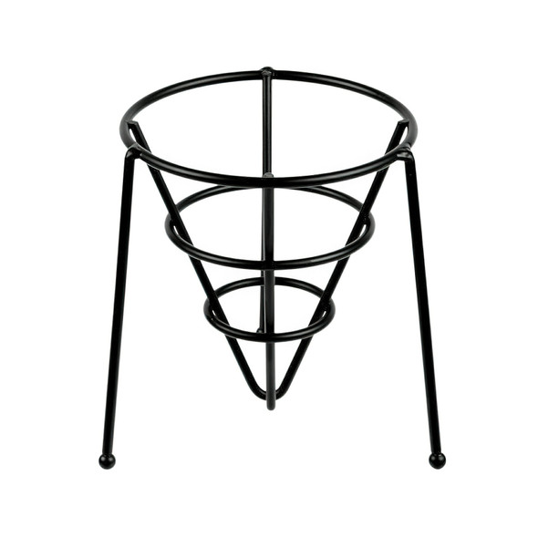 GET 4-33888 Fry Cone Basket, 5" x 6"H, Sackable, Black Iron