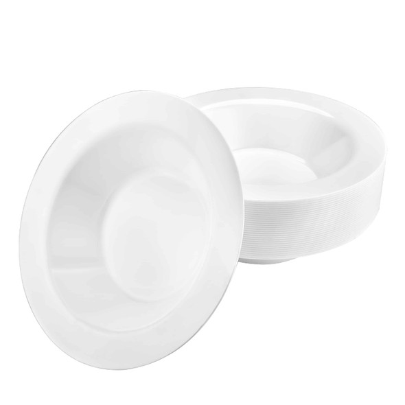 King Zak 33594 Magnificence Plastic Bowl, 14 oz, Pearl (30/Pack)