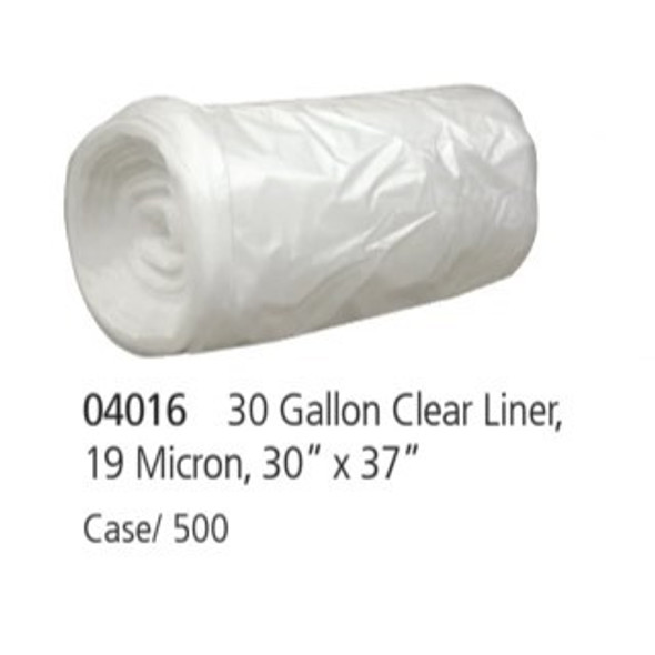 King Zak 04016 Garbage Liners, Clear, 30 x 37 (50pcs/box)