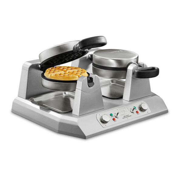 Waring WW250X2 Side-By-Side Single Belgian Waffle Maker, 120V, 2400W
