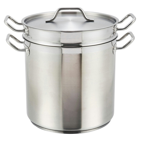 Winco SSDB-16S Steamer/Pasta Cooker Set, 16 QT, Stainless Steel Winco SSDB-16S Steamer/Pasta Cooker Set, 16 QT, Stainless Steel