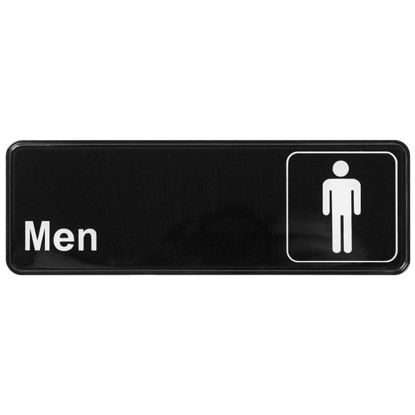 Winco SGN-311 Men Sign, 9" x 3", Black & White