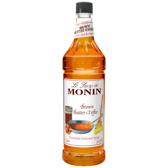Monin Brown Butter Toffee Syrup, 1 Liter