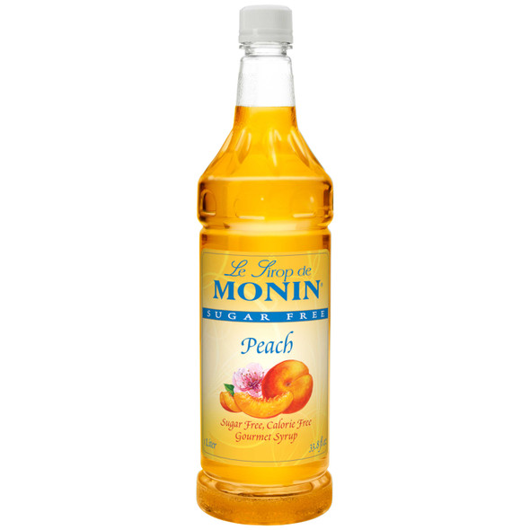 Monin Sugar Free Peach Syrup, 1 Liter
