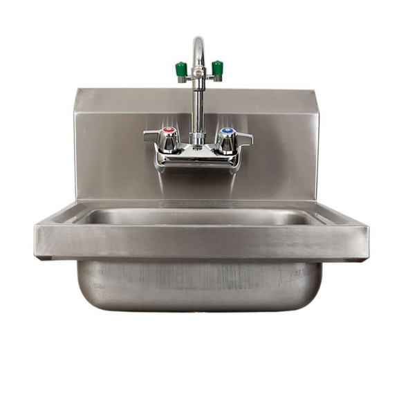 BK BKHS-W-1410EY-P-G Stainless Steel Hand Sink with Eye Wash Station, Faucet 14" X 10" X 5" BK BKHS-W-1410EY-P-G Stainless Steel Hand Sink with Eye Wash Station, Faucet 14" X 10" X 5"