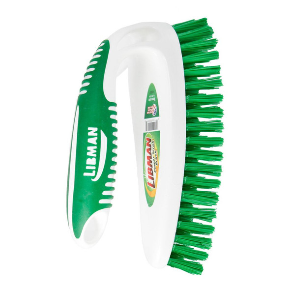 Libman 57 Power Scrub Brush, Pointed End, Green & White