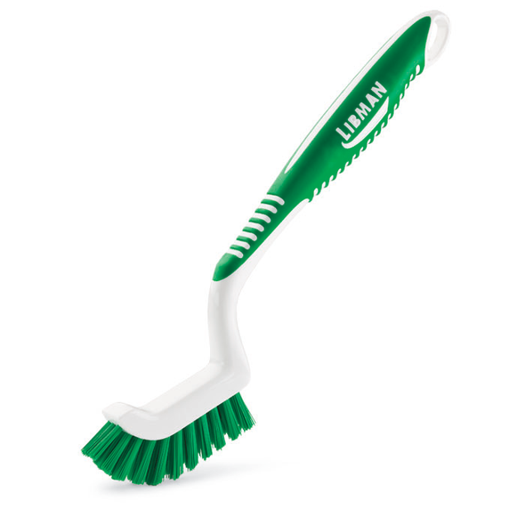 Libman 18 Tile & Grout Brush, 9-3/4" x 9/16", Green & White