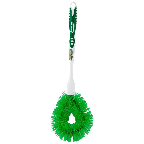 Libman 24 Toilet Brush, 16-1/4", Hanger Hole, Green & White