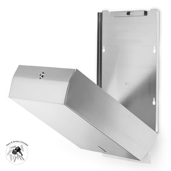 Alpine ALP480 Paper Towel Dispenser, Stainless Steel, C-Fold/Multi Fold Towel