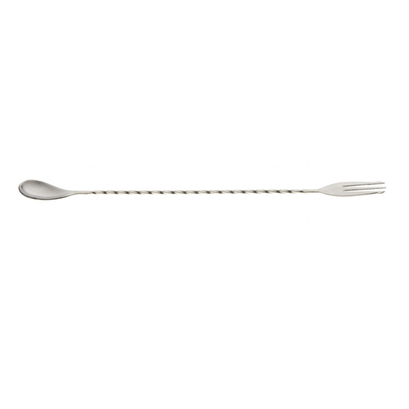 Mercer Barfly M37015 Barfly Bar Spoon, 12-3/8", 3-tine Fork End, Stainless