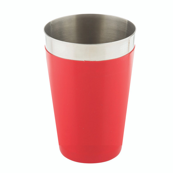 Tablecraft 10369 Bar Shaker, 16 oz., Vinyl Coating, Red