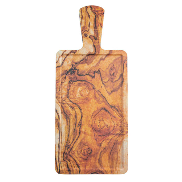 Tablecraft 11182 Melamine Serving Paddle, 12" x 7", Olive Wood Decal