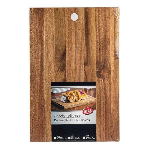 Tablecraft 11295 Acacia Serving Board, 18" x 11-7/8", Rectangular, Wood