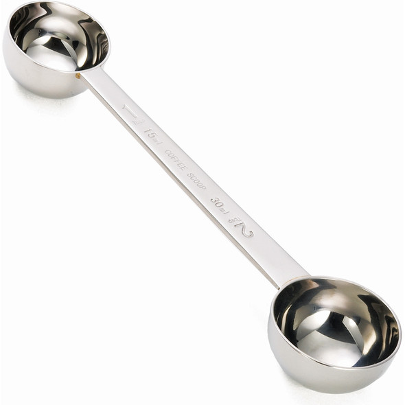 Tablecraft 403 Double Ended Coffee Scoop, 1 & 2 Tablespoon, Stainless Steel