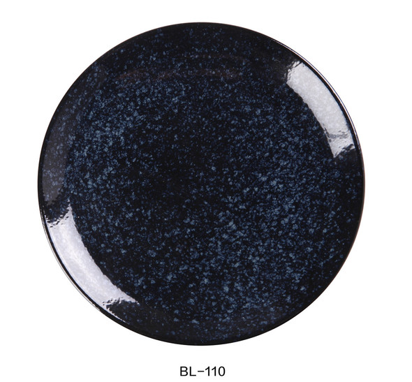 Yanco BL-110 Blue Star Ceramic Plate, 10-1/2" (12/Case)