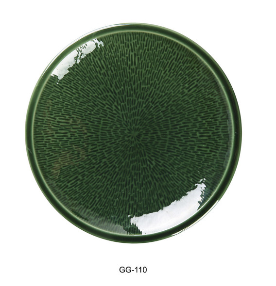 Yanco GG-110 Green Gem Plate, 10" Dia. (12/Case)
