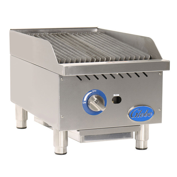 Globe GCB15G-SR 15" Countertop Gas Charbroiler with Radiant Heat