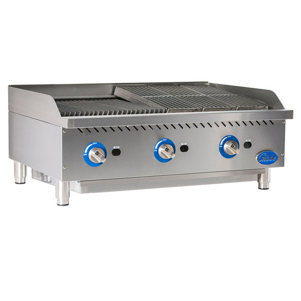 Globe GCB36G-SR 36" Countertop Gas Charbroiler with Radiant Heat
