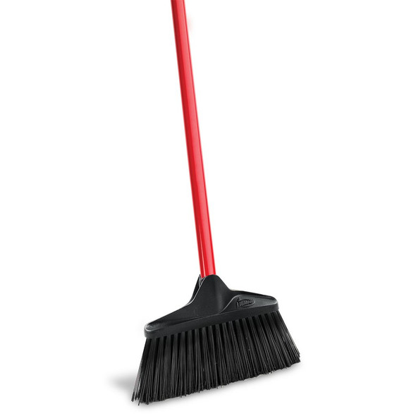 Libman 915 Lobby Broom, 10", Red Steel Handle