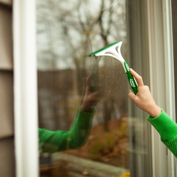 Libman 1070 Window Squeegee, 8", Sanoprene Rubber Blade, Green/White