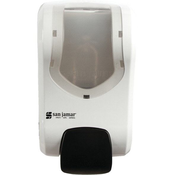 San Jamar S970WHCL Summit Rely Manual Soap & Sanitizer Dispenser, 900 mL, White