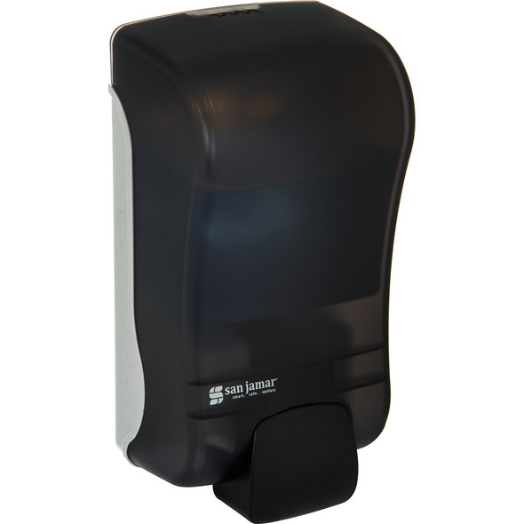 San Jamar SF1300TBK Rely Manual Soap & Sanitizer Dispenser, Foam, 1300 mL, Black