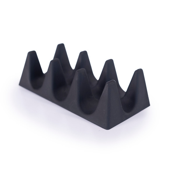 HS Inc. HS1071-CH Taco Cradle, 5-3/4" x 3-1/8", 3 Shell Capacity, Charcoal