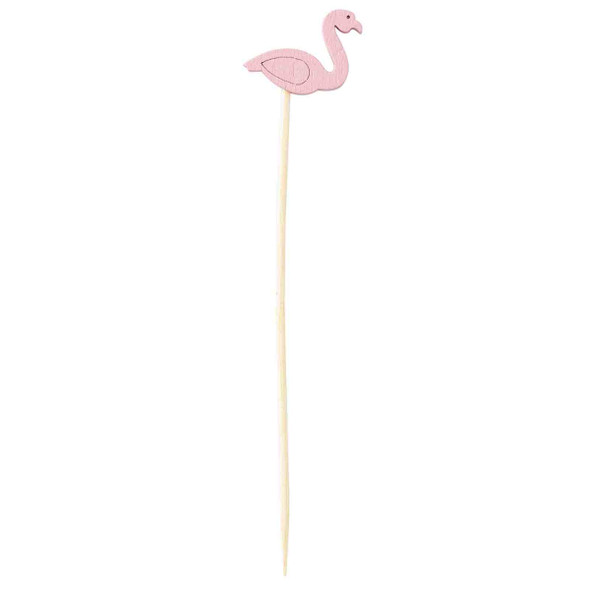 Tablecraft 11202 Decorative Picks, Wooden, Flamingo (Pack/100pcs)