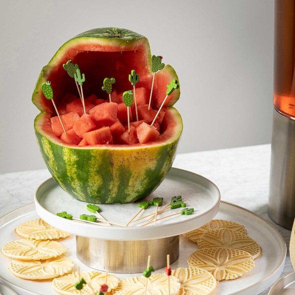 Tablecraft 11203 Decorative Picks, Wooden, Cactus (Pack/100pcs)