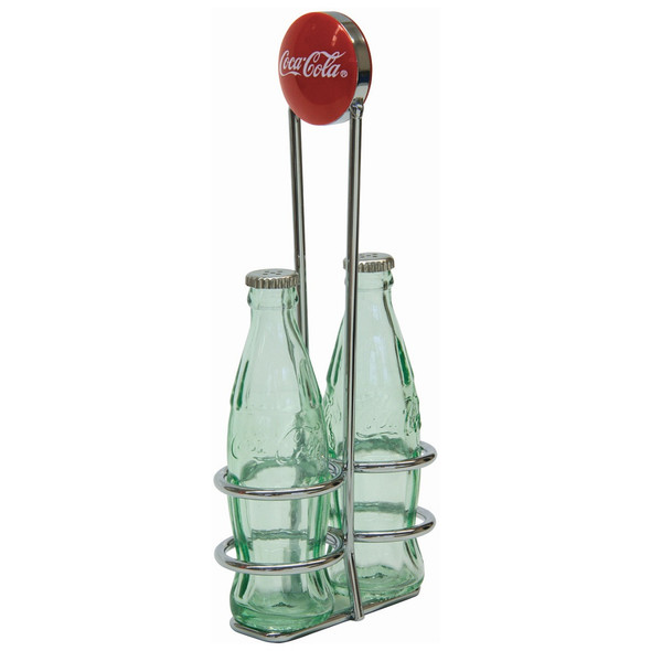 Tablecraft CC339N Coca-Cola Salt & Pepper Shaker Set, Retro Wire Rack